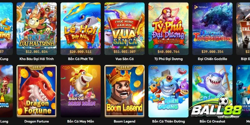 Những ưu điểm vượt trội chỉ có tại sảnh Bắn cá Ball88